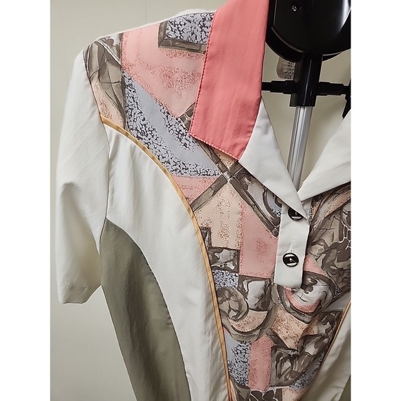 Vintage Remo of California Women's Colorblock‎ Pullover Shirt Polo Top Medium - Picture 3 of 9